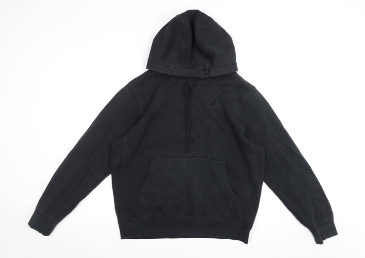 Nike Men's Black Pullover Hoodie Medium Regular Fit Fleece