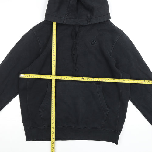 Nike Men's Black Pullover Hoodie Medium Regular Fit Fleece