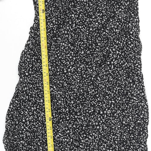 New Look Womens Black Floral Midi Sheath Dress Size 8