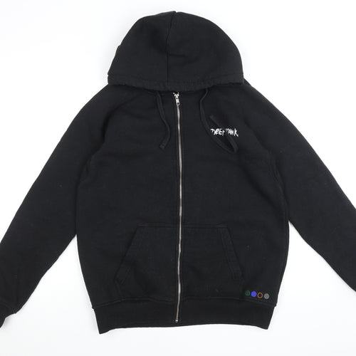 TOBEFRANK Men’s Black Full Zip Hoodie Size M Logo Graphic