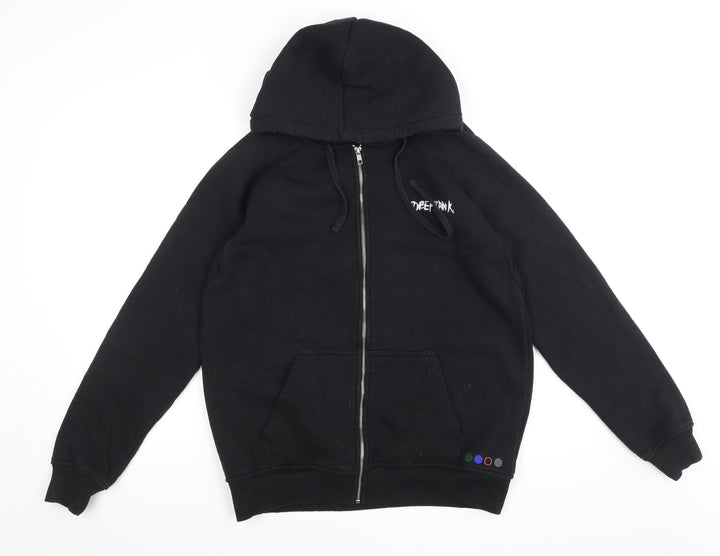 TOBEFRANK Men’s Black Full Zip Hoodie Size M Logo Graphic