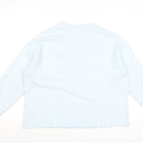 Marks and Spencer Women’s Blue V-Neck Pullover Jumper Size M