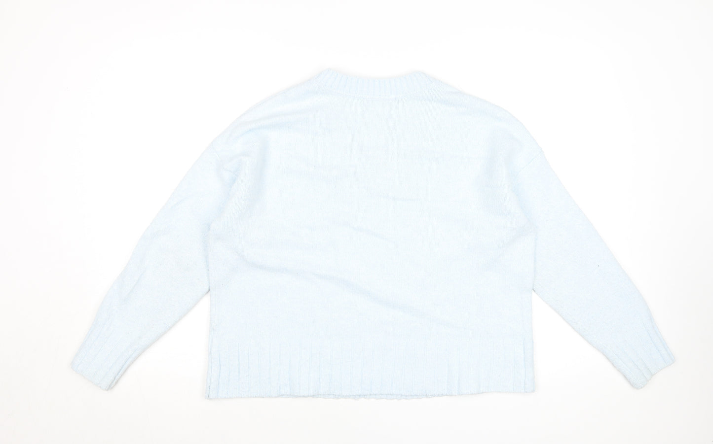 Marks and Spencer Women’s Blue V-Neck Pullover Jumper Size M
