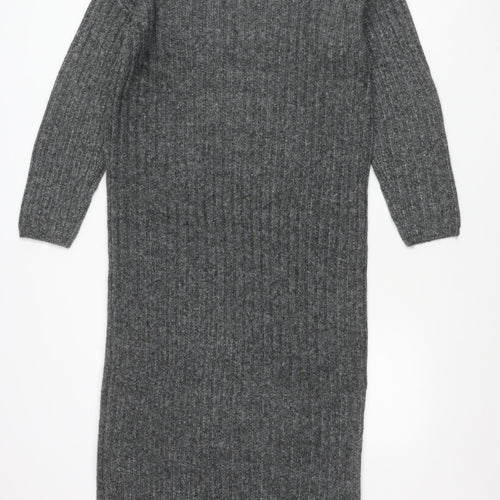 ASOS Design Women’s Grey V-Neck Pullover Jumper Size S UK 8-10