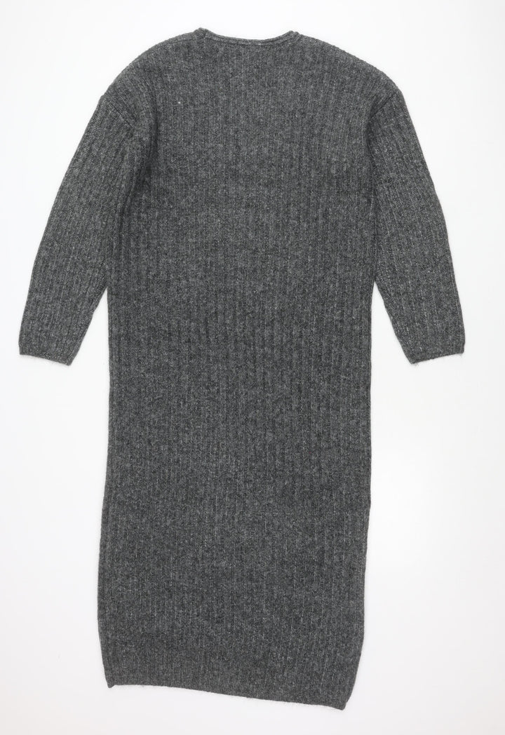 ASOS Design Women’s Grey V-Neck Pullover Jumper Size S UK 8-10