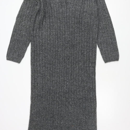 ASOS Design Women’s Grey V-Neck Pullover Jumper Size S UK 8-10