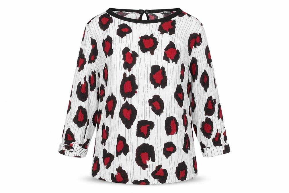 Front view of Next Women’s Multicoloured Blouse, size UK 14, Petite Tunic 3/4 Sleeve