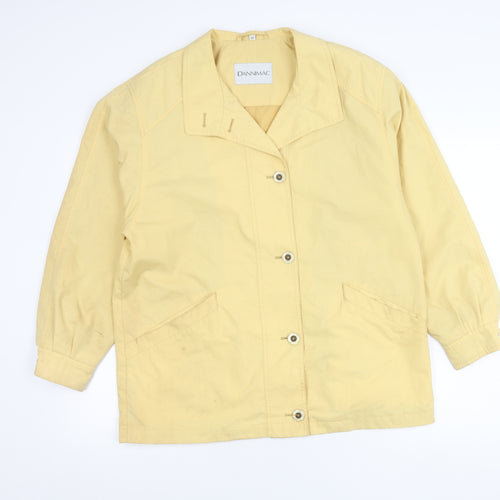 Dannimac Womens Beige Rain Jacket Coat M Mid Length Button Up