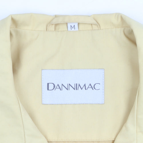 Dannimac Womens Beige Rain Jacket Coat M Mid Length Button Up