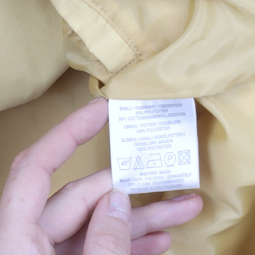 Dannimac Womens Beige Rain Jacket Coat M Mid Length Button Up