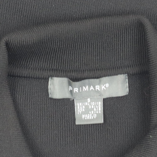 Primark Women’s Black Short Sleeve Collared Button-Up Shirt Size S