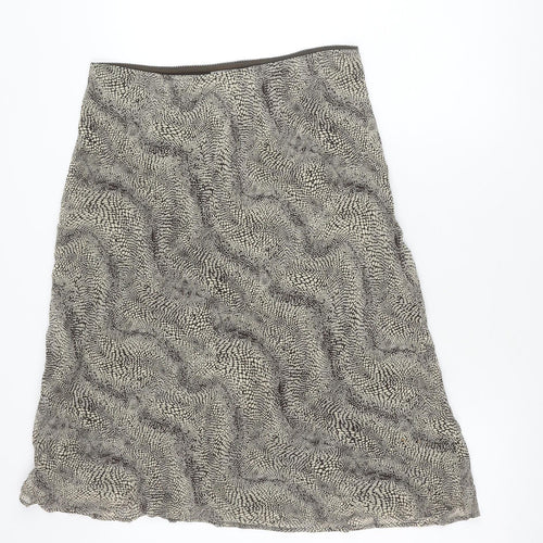 Next Womens Brown Animal Print Viscose Pencil Skirt UK 14