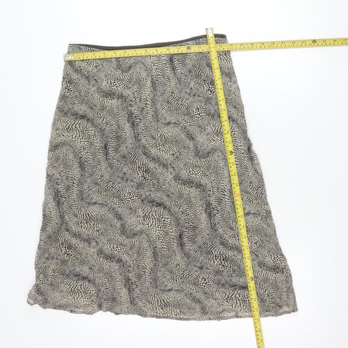 Next Womens Brown Animal Print Viscose Pencil Skirt UK 14