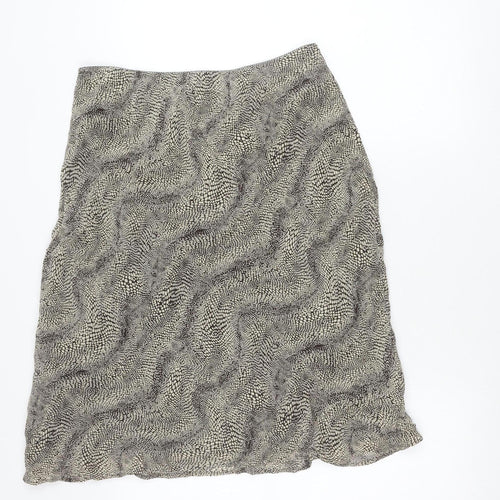 Next Womens Brown Animal Print Viscose Pencil Skirt UK 14