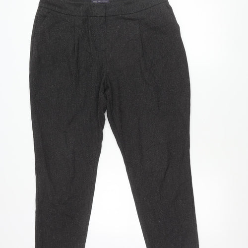 Marks and Spencer Men's Black Pleated Trousers M Regular Fit