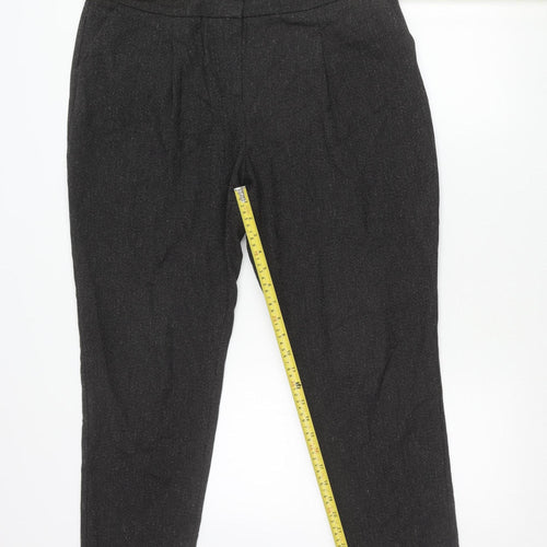 Marks and Spencer Men's Black Pleated Trousers M Regular Fit