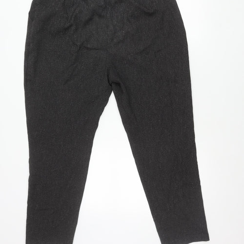 Marks and Spencer Men's Black Pleated Trousers M Regular Fit