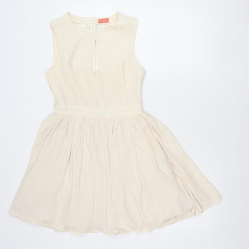 Oasis Girls Ivory Fit & Flare Sleeveless Lace Party Dress Size 12