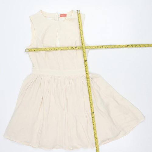 Oasis Girls Ivory Fit & Flare Sleeveless Lace Party Dress Size 12