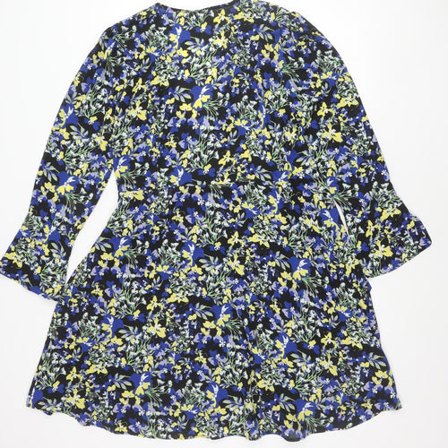 Marks and Spencer Women’s Multicoloured Floral Wrap Dress Size 14