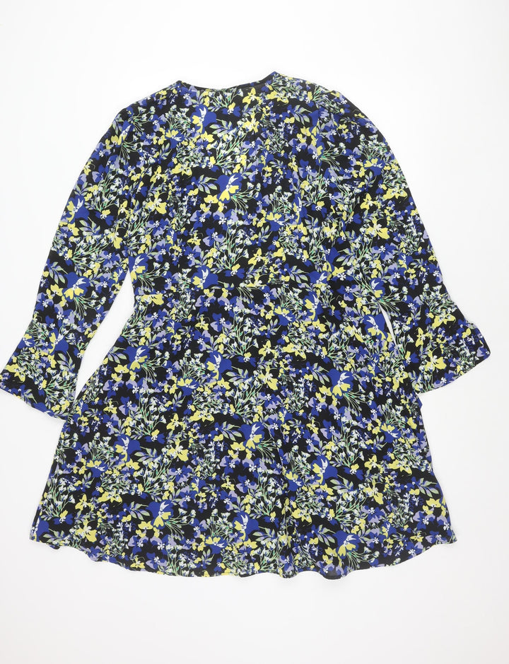 Marks and Spencer Women’s Multicoloured Floral Wrap Dress Size 14
