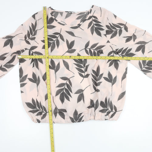 Simply Be Women’s Pink Floral Tunic Blouse UK 24 Plus Size 3/4 Sleeve