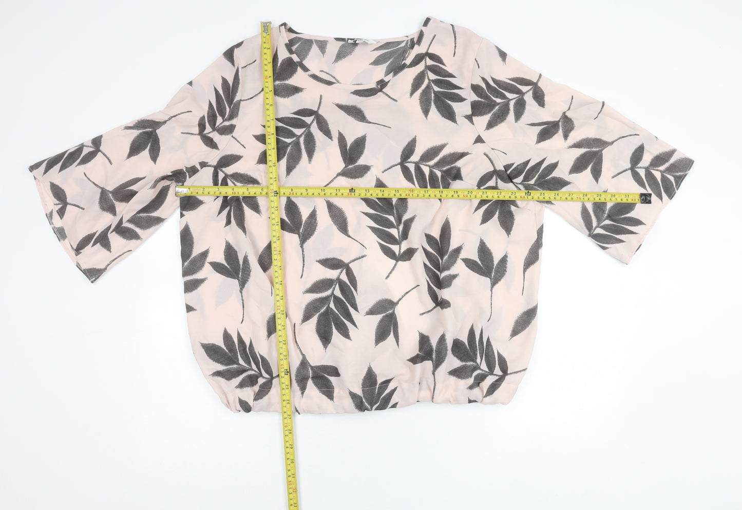 Simply Be Women’s Pink Floral Tunic Blouse UK 24 Plus Size 3/4 Sleeve