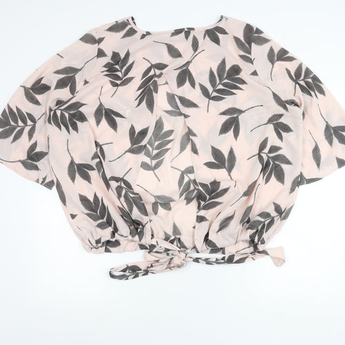 Simply Be Women’s Pink Floral Tunic Blouse UK 24 Plus Size 3/4 Sleeve
