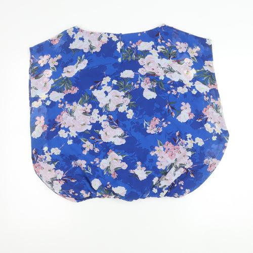 Apricot Womens Blue Floral Sleeveless Tunic Blouse UK 12