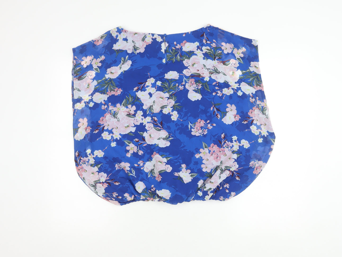 Apricot Womens Blue Floral Sleeveless Tunic Blouse UK 12