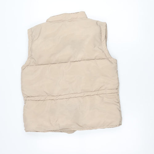 PrettyLittleThing Women’s Beige Puffer Waistcoat Size 8