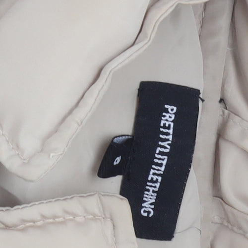PrettyLittleThing Women’s Beige Puffer Waistcoat Size 8