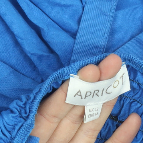 Apricot Women’s Blue Halter Cotton Knee Length Dress Size 12