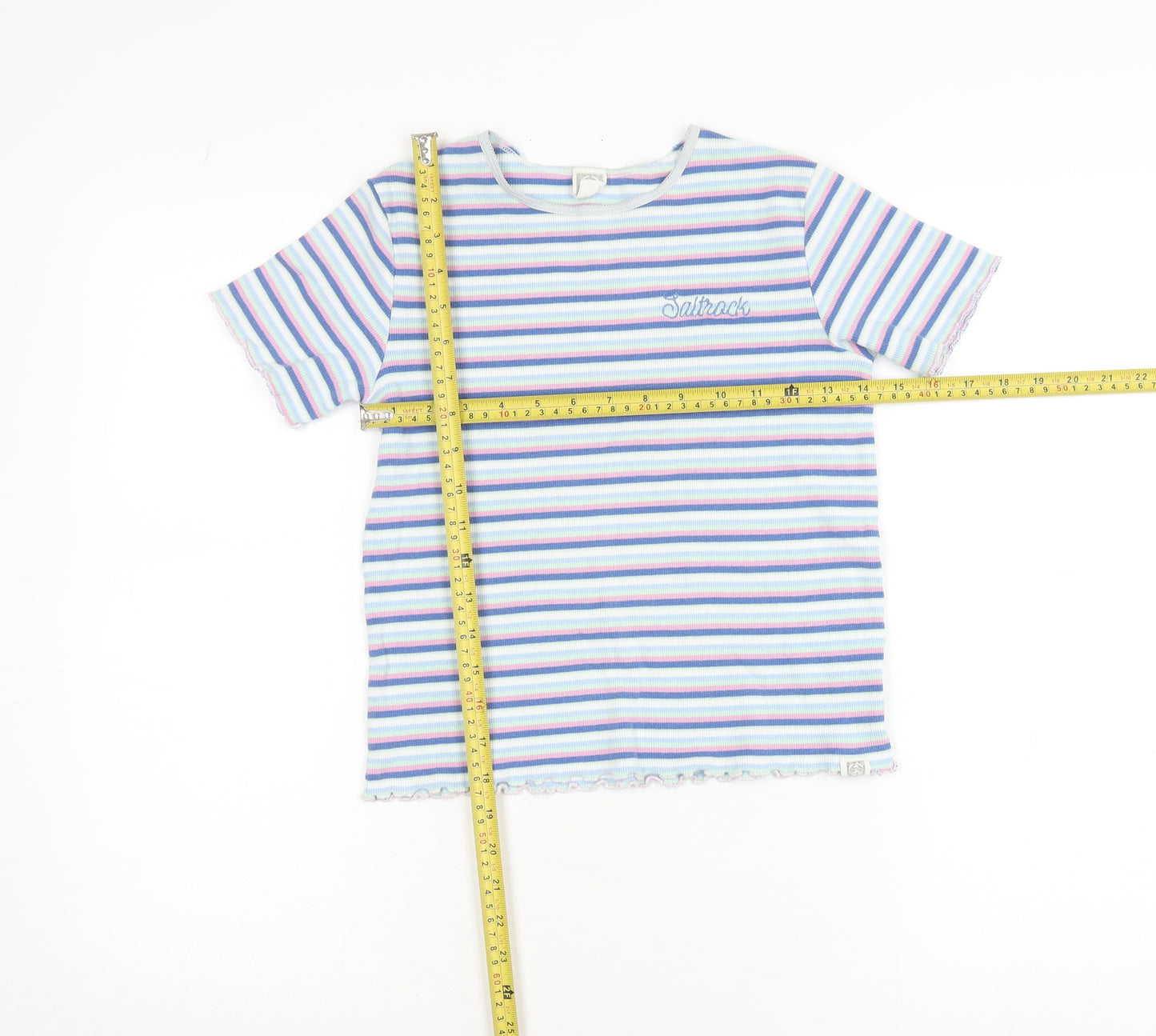 Saltrock Women’s Multicoloured Striped Cotton T-Shirt S