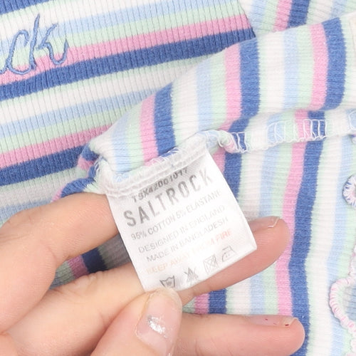 Saltrock Women’s Multicoloured Striped Cotton T-Shirt S