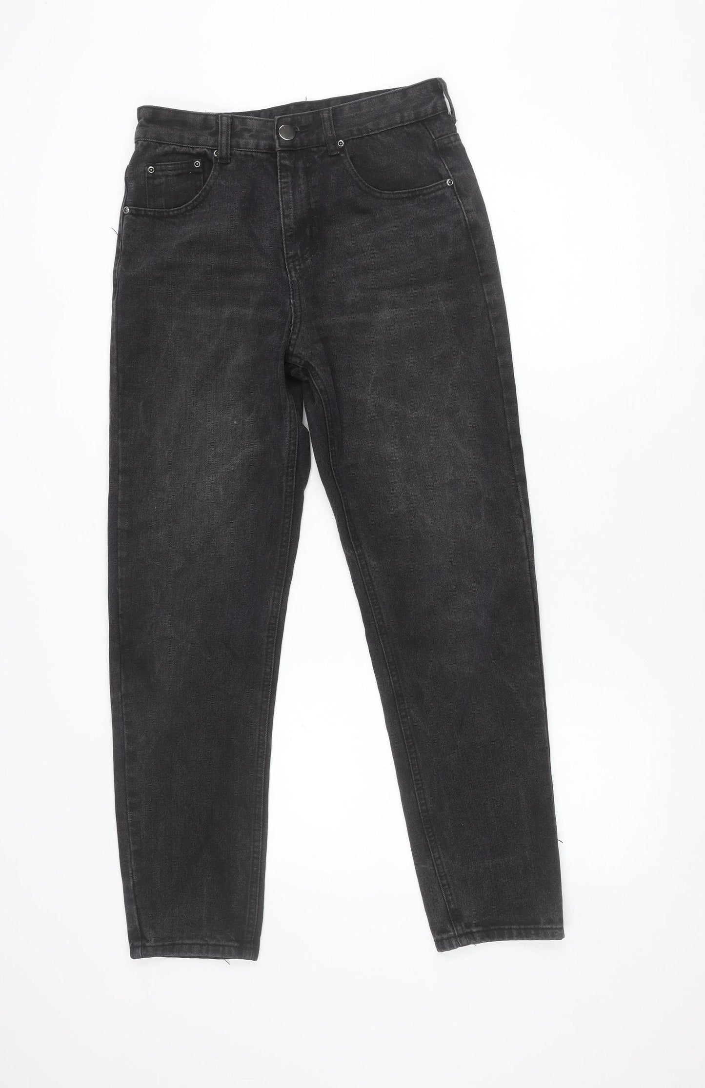 PrettyLittleThing Women’s Black Straight Jeans Size M Mid Rise