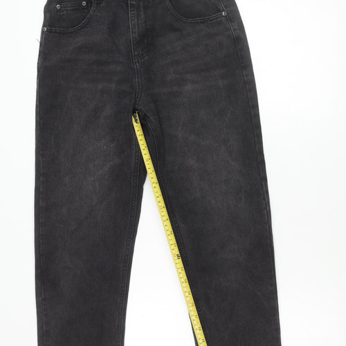 PrettyLittleThing Women’s Black Straight Jeans Size M Mid Rise