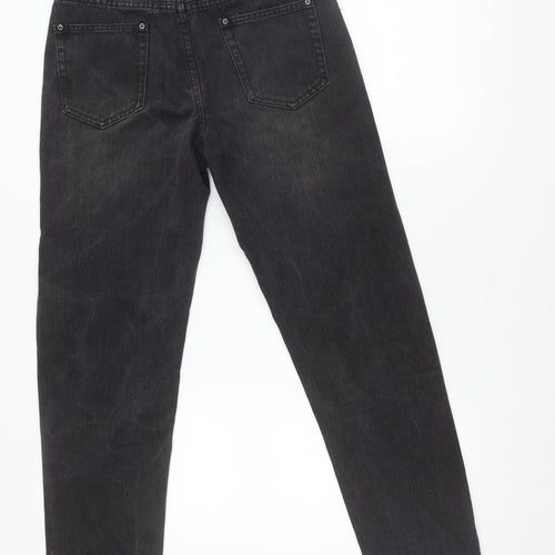 PrettyLittleThing Women’s Black Straight Jeans Size M Mid Rise
