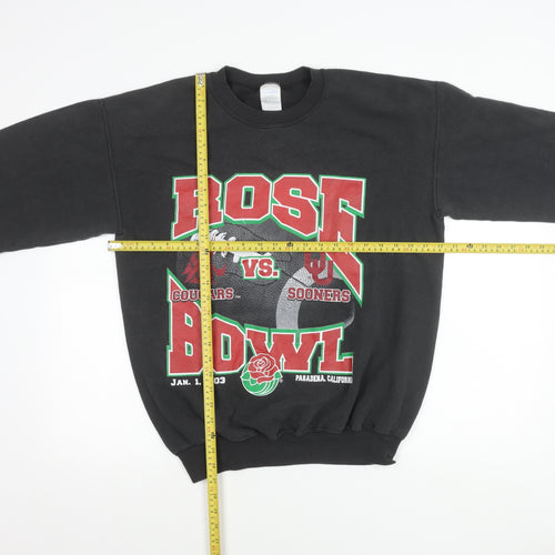 Gildan Men’s Black Rose Bowl 2003 Graphic Sweatshirt M Pullover