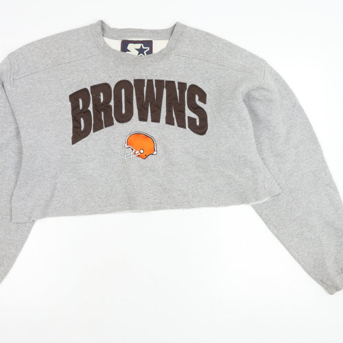 Starter Womens Grey L Pullover NFL Browns Vintage Sweatshirt