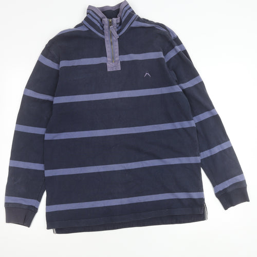 Austin Reed Men’s Blue Stripe 1/4 Zip Sweatshirt Size M