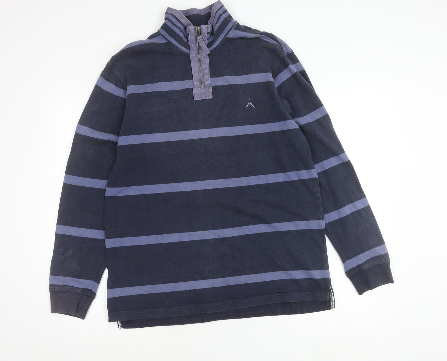 Austin Reed Men’s Blue Stripe 1/4 Zip Sweatshirt Size M
