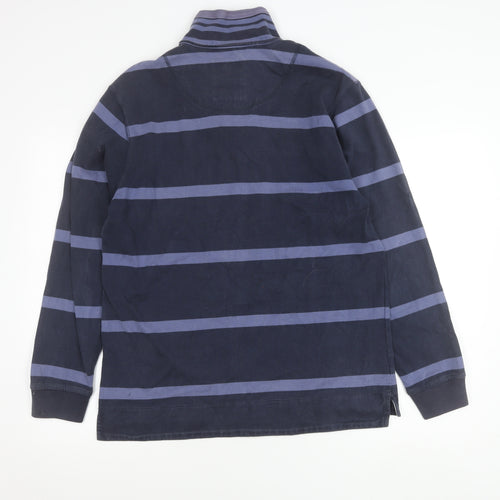 Austin Reed Men’s Blue Stripe 1/4 Zip Sweatshirt Size M