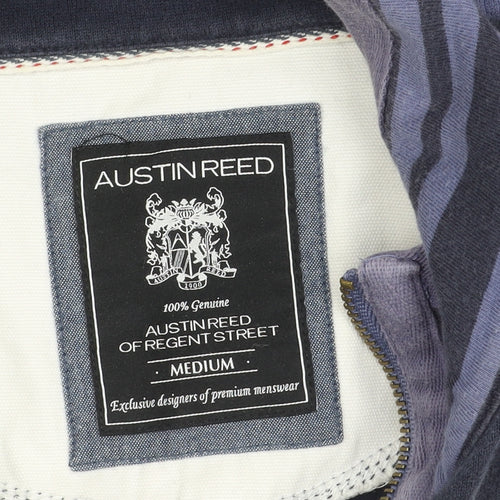 Austin Reed Men’s Blue Stripe 1/4 Zip Sweatshirt Size M