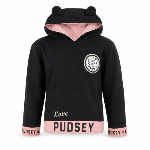 George Girls Black Pudsey Hoodie 8-9 Years Sequin Logo Pullover