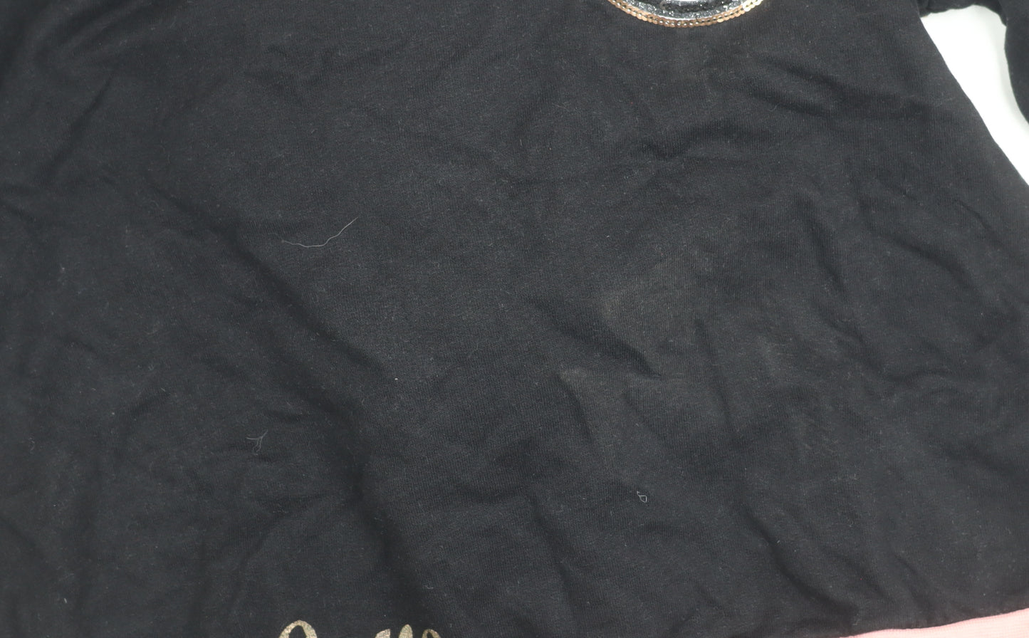 George Girls Black Pudsey Hoodie 8-9 Years Sequin Logo Pullover