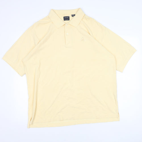 IZOD Men's Beige XL Short Sleeve Cotton Polo Shirt Classic Fit