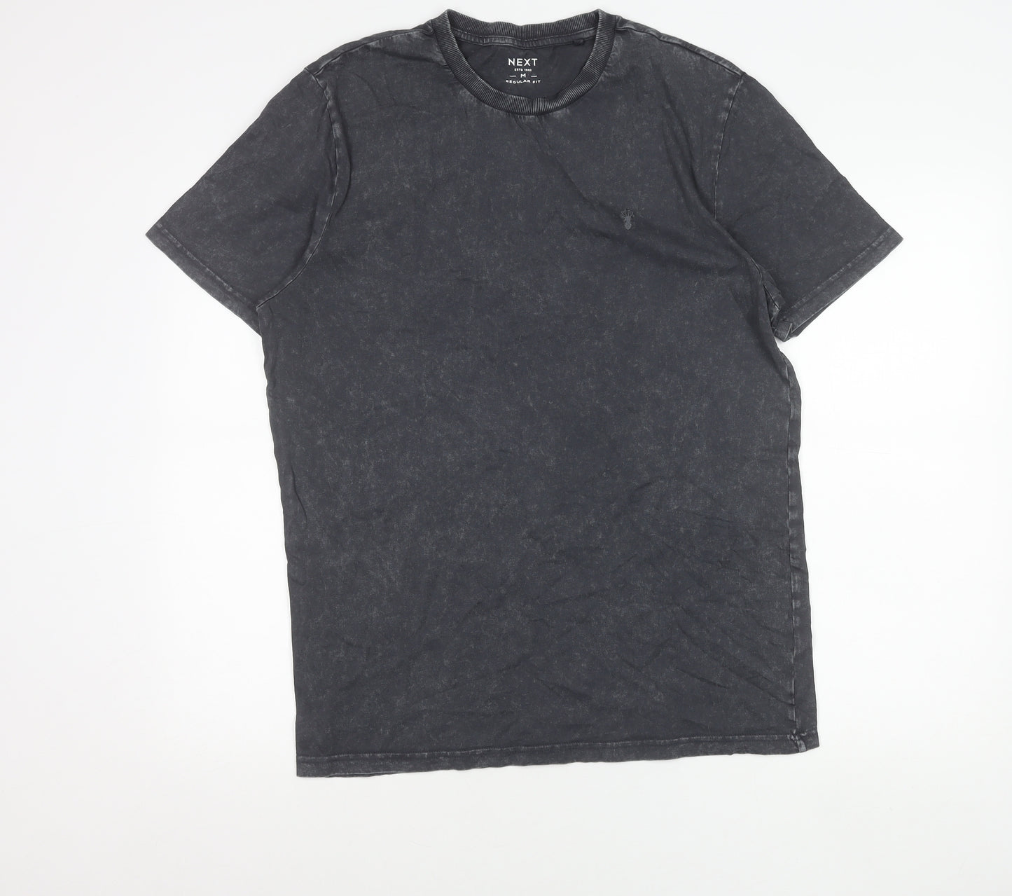 Next Unisex Adults Black Cotton Regular Fit T-Shirt M