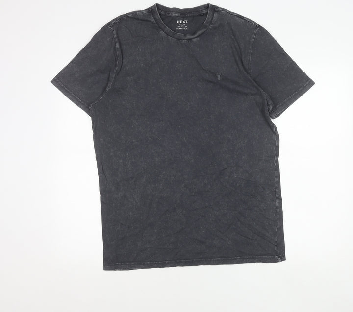 Next Unisex Adults Black Cotton Regular Fit T-Shirt M