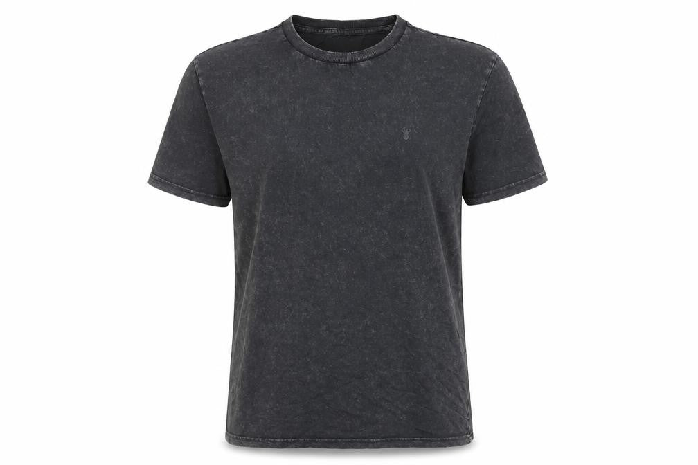 Front view of Next unisex adults black cotton regular fit t-shirt m